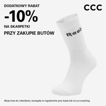 Dodatkowy rabat w CCC – 10% na skarpetki przy zakupie butów!