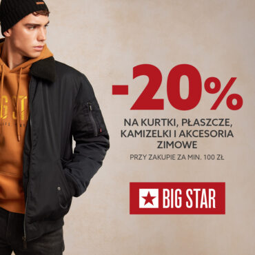 -20% NA KURTKI, PŁASZCZE, KAMIZELKI, AKCESORIA ZIMOWE.