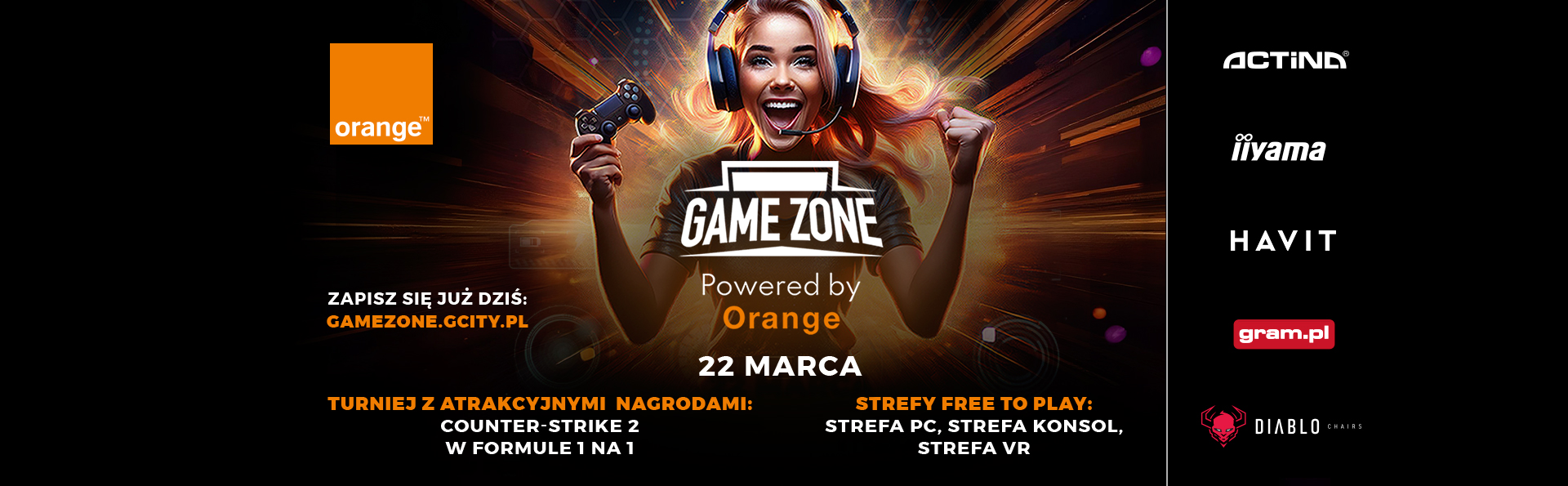 GAME ZONE powered by Orange w King Cross Praga!